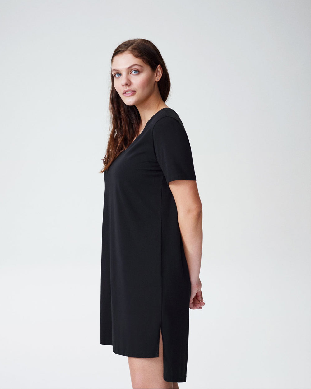 Tesino Washed Jersey Dress - Black