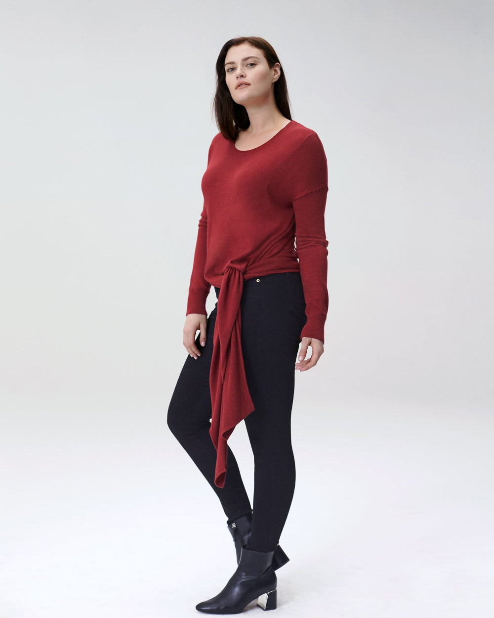 Arenal Front Tie Sweater - Sienna