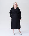 Tirsa Long Trench Coat - Black