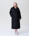 Tirsa Long Trench Coat - Black