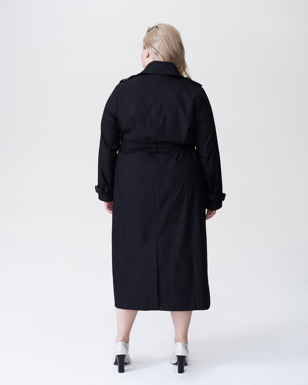 Tirsa Long Trench Coat - Black