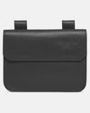 Leather Midi Pochette - Black