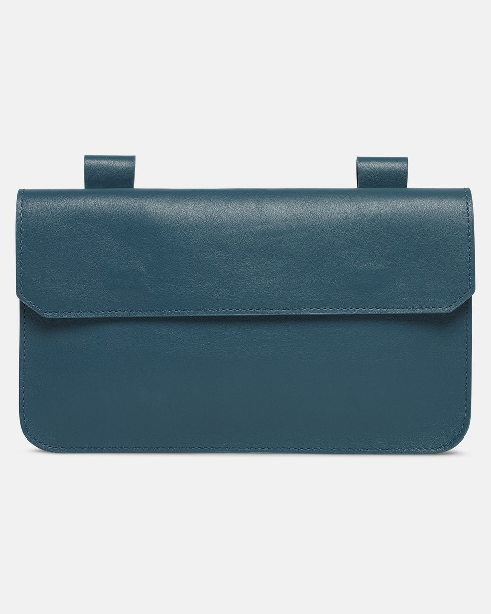 Leather Maxi Pochette - Teal