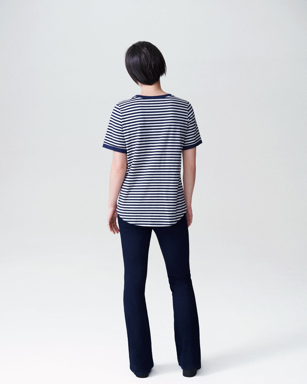 V Rex - Navy/Dove Grey Stripe