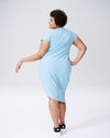 Geneva V-Neck Dress - Carolina Blue