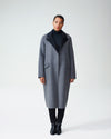 Kiran Doubleface Lapel Coat - Black