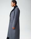 Kiran Doubleface Lapel Coat - Black