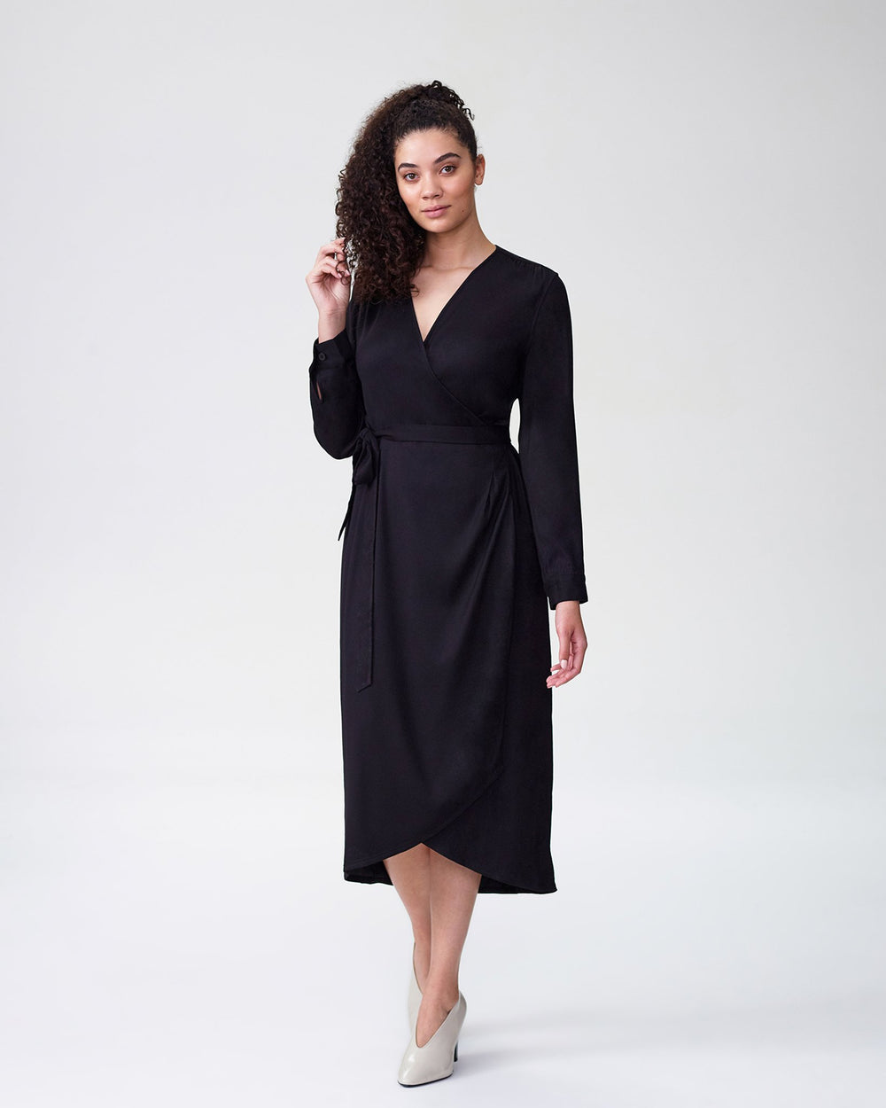 Rivers Wrap Dress - Black