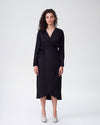 Rivers Wrap Dress - Black