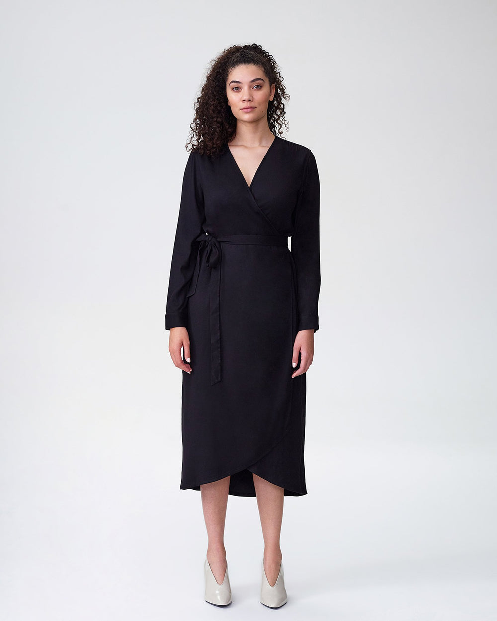 Rivers Wrap Dress - Black