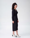 Rivers Wrap Dress - Black