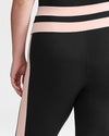 Ace Contrast Panel 7/8 Leggings - Black/Pale Pink Image Thumbnmail #4