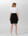 Ang Denim Button Down Skirt - Black