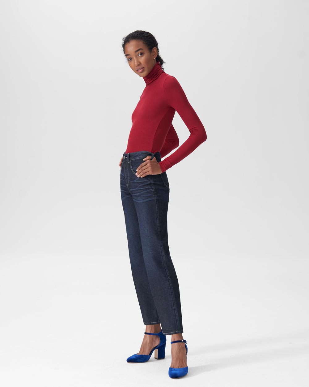 Bae Boyfriend Straight Leg Jeans - Dark Indigo