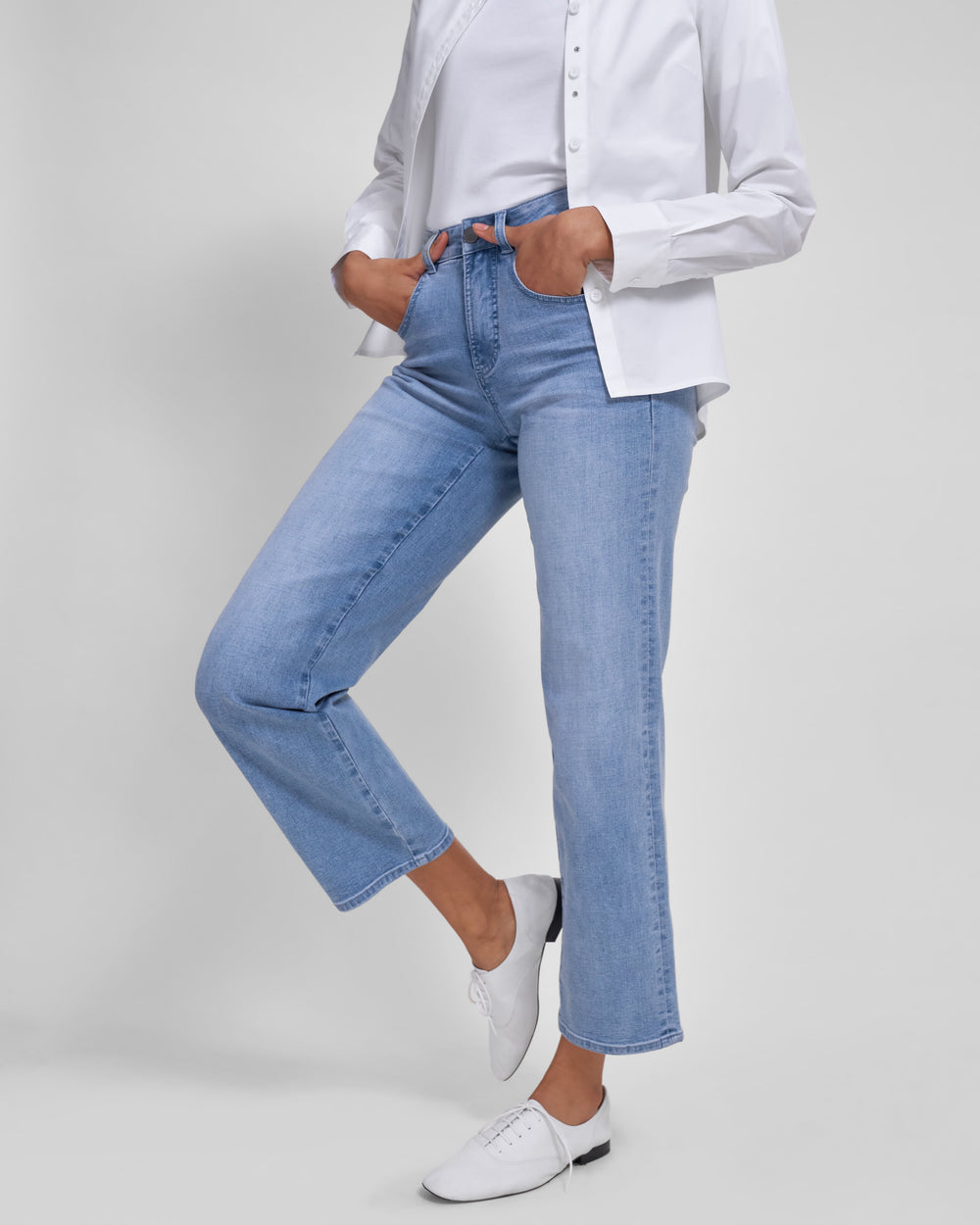 Bae Boyfriend Straight Leg Jeans - Light Blue