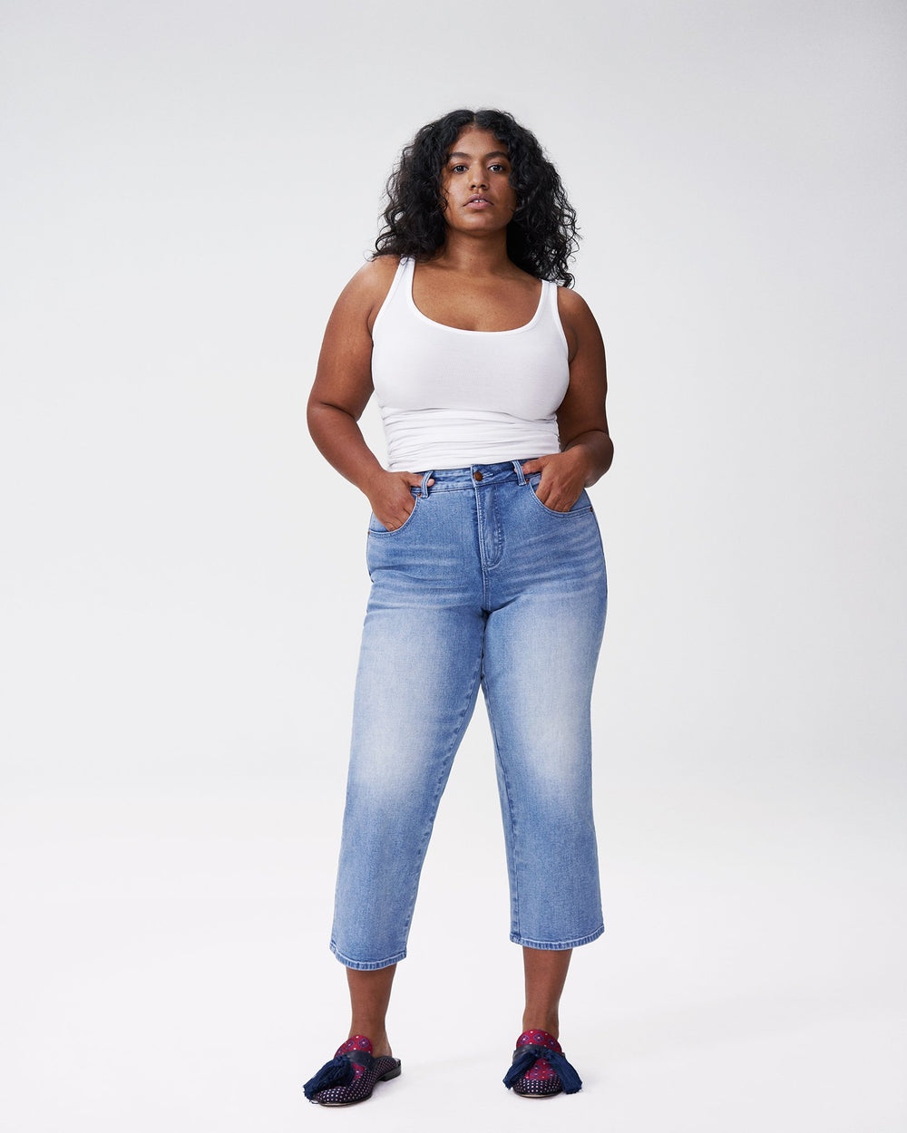 Bae Boyfriend Crop Jeans - Light Blue