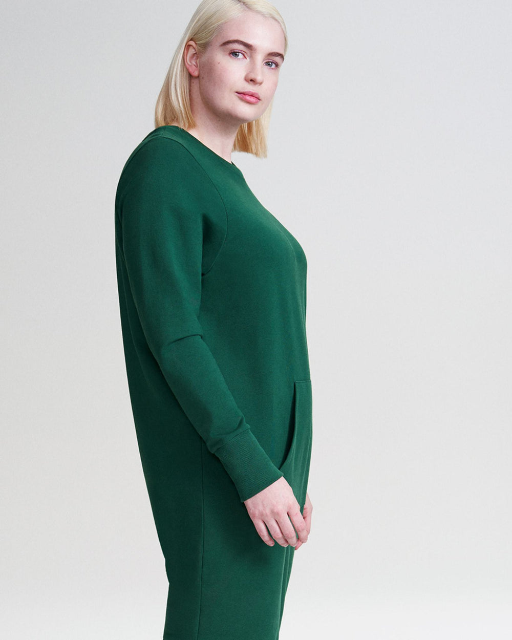 Bree Sweatshirt Dress - Kelly Green