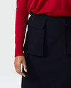 Caura Crepe Pocket Skirt - Black Image Thumbnmail #4