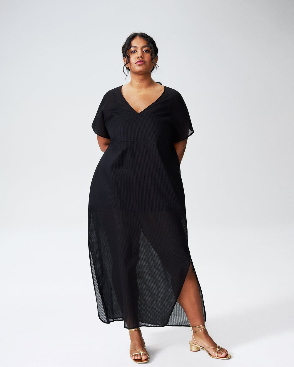 Cole Caftan Dress - Black