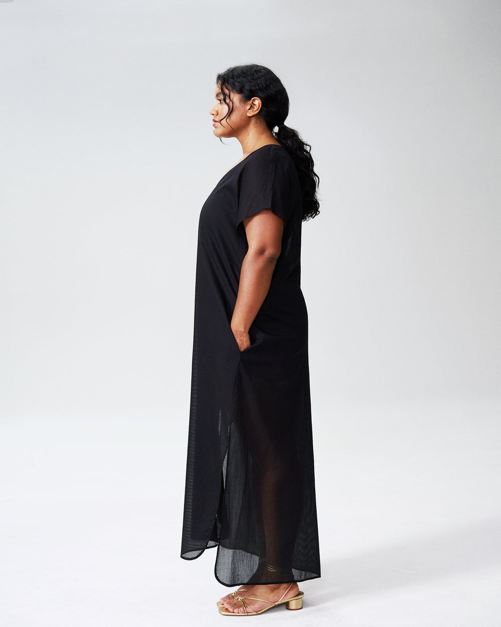 Cole Caftan Dress - Black