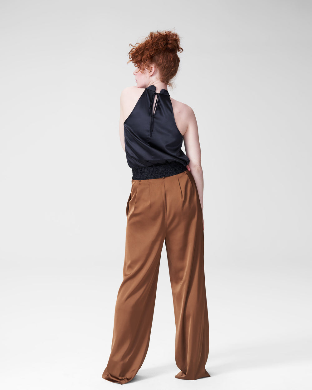 Courtney Halter Top - Glossy Black