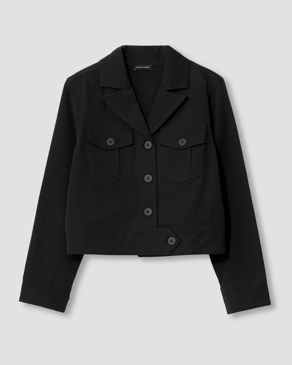 Chelsea Stretch Cotton Twill Jacket - Black