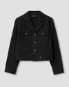 Chelsea Stretch Cotton Twill Jacket - Black Image Thumbnmail #1