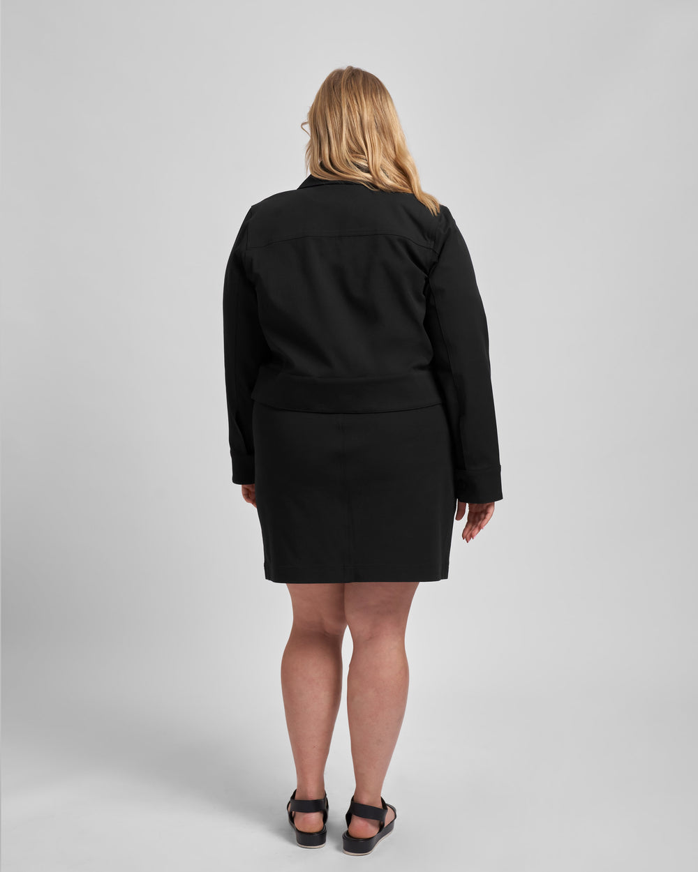 Chelsea Stretch Cotton Twill Jacket - Black