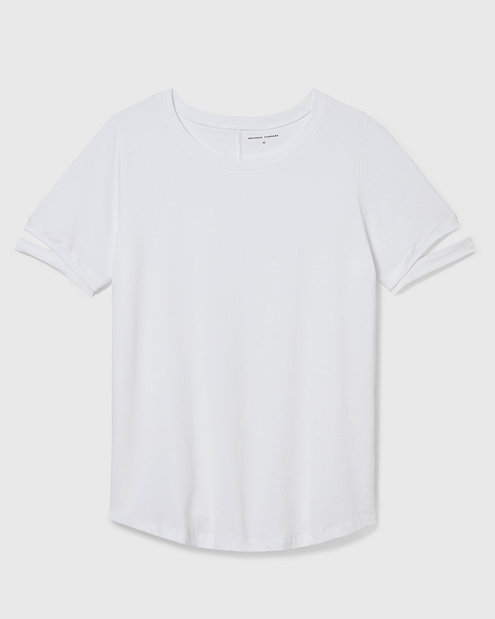 Cutaway Sleeve Tee - White