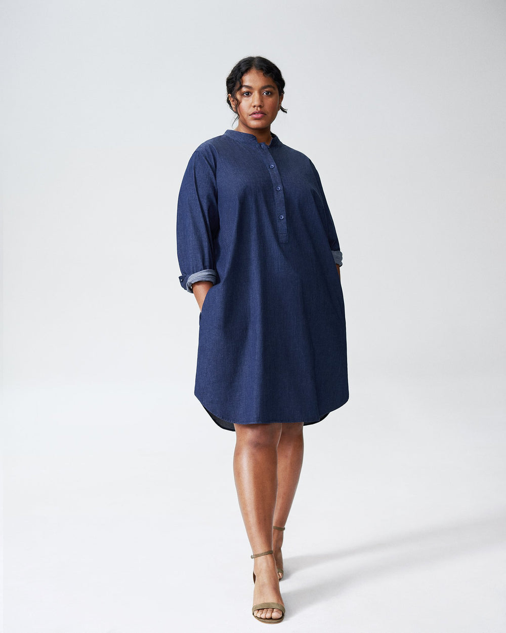 Hannah Denim Shirt Dress - Dark Indigo