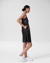 Hen Vegan Leather Slip Dress - Black Image Thumbnmail #4