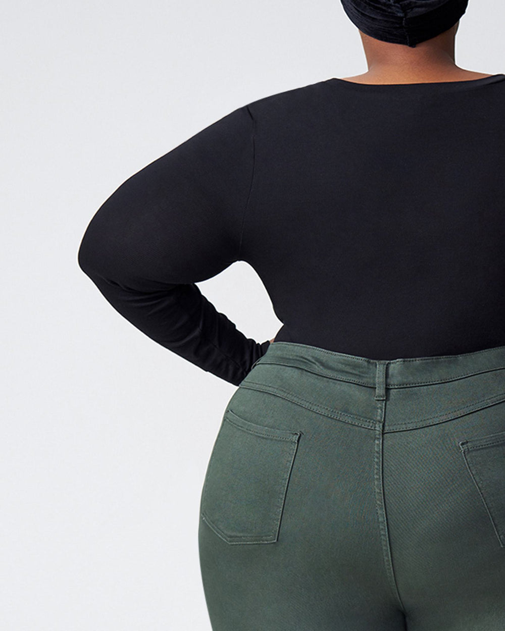 Foundation Long Sleeve V Neck Tee - Black