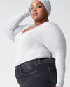 Foundation Long Sleeve V Neck Tee - Heather Grey Image Thumbnmail #4