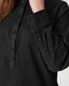 Hannah Denim Shirt Dress - Black