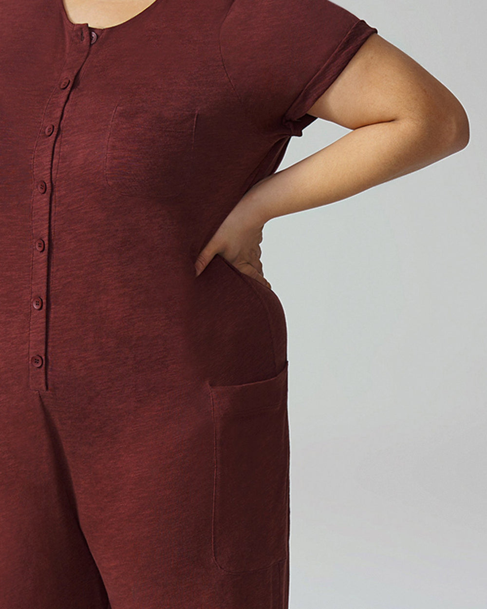 Holley Jersey Jumpsuit - Brown