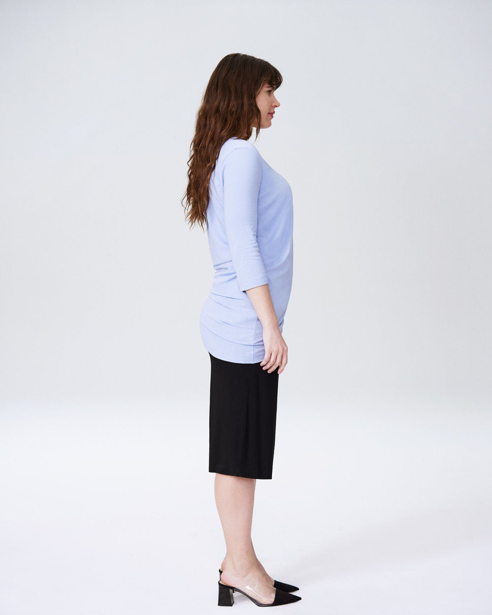 Genevette V Top - Periwinkle