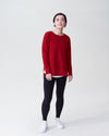 Fiona Open Side Sweatshirt - Red Dahlia