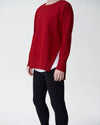 Fiona Open Side Sweatshirt - Red Dahlia