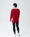Fiona Open Side Sweatshirt - Red Dahlia