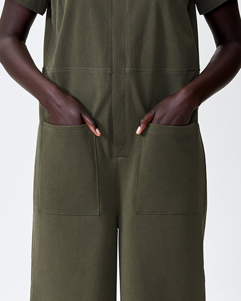 Kate Twill Jumpsuit - Olive