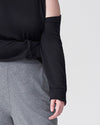 Mariah Cold Shoulder Knit Top - Black Image Thumbnmail #4