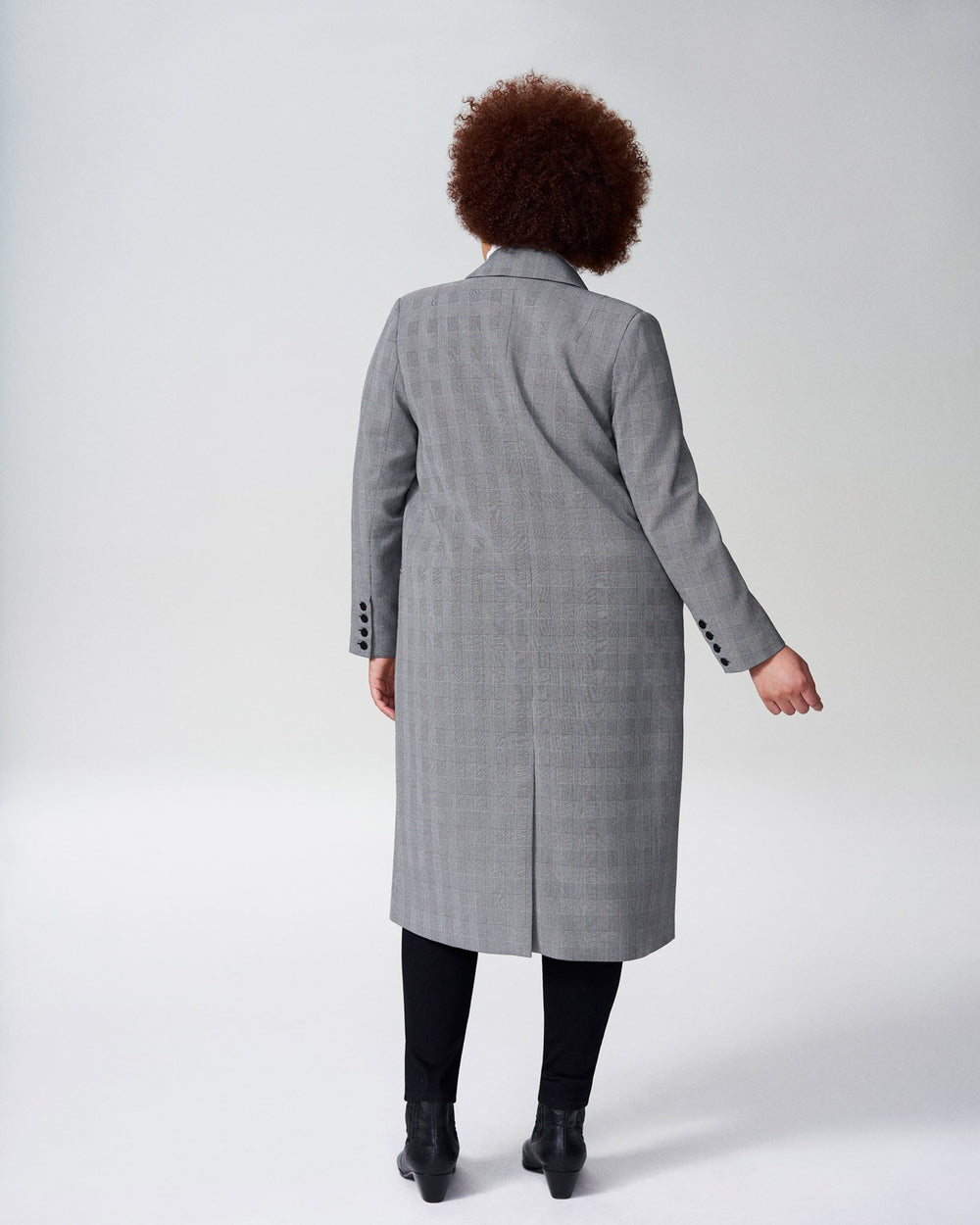 Morgan Coat - Grey Plaid