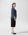 Shauna Merino Wool Crewneck Sweater - Slate Image Thumbnmail #3