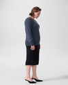 Shauna Merino Wool Crewneck Sweater - Slate Image Thumbnmail #4