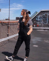Olivia Denim Overalls - Black