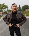 Parker Leather Jacket - Espresso Image Thumbnmail #7