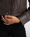 Parker Leather Jacket - Espresso Image Thumbnmail #4