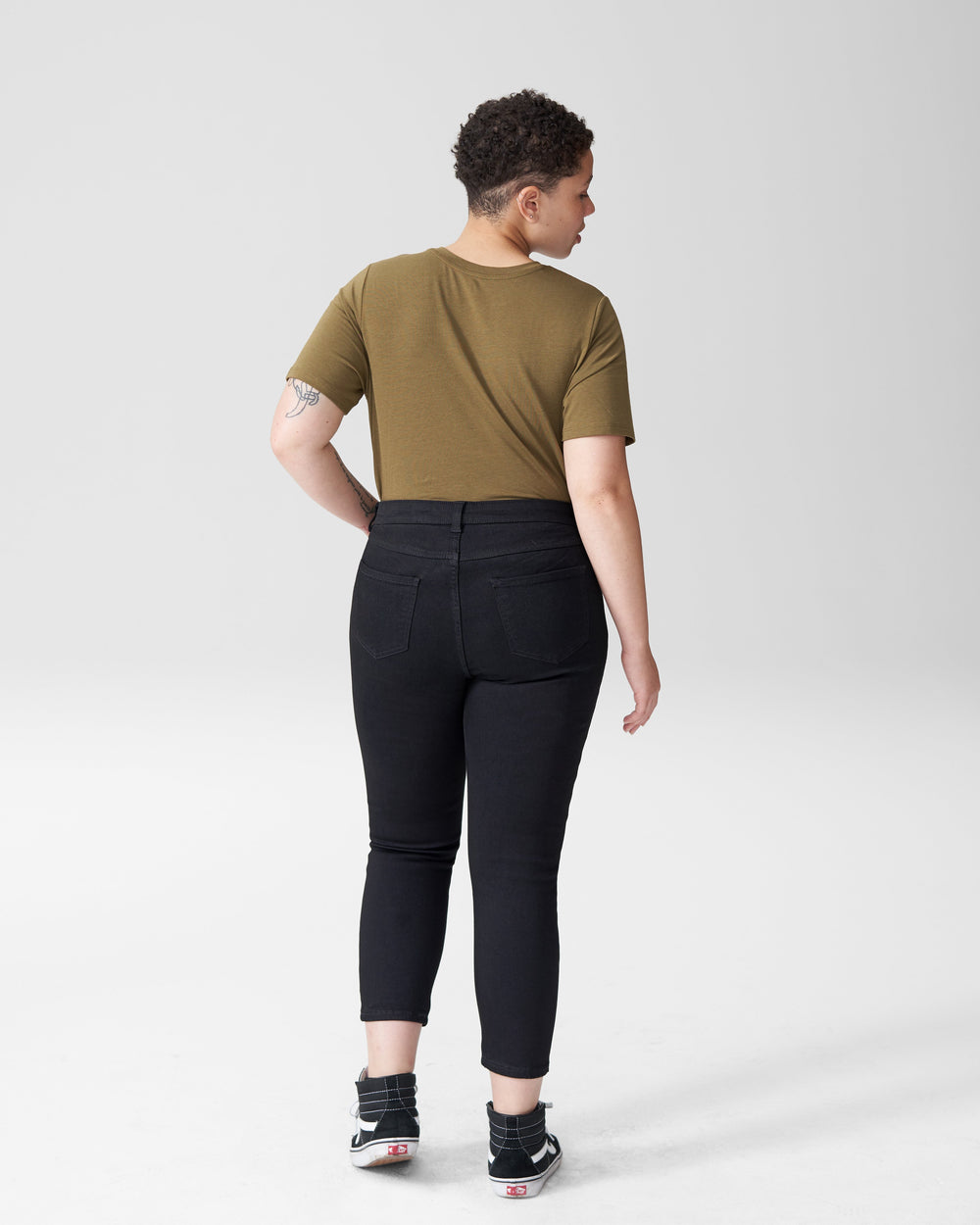 Seine High Rise Skinny Jeans Petite - Black