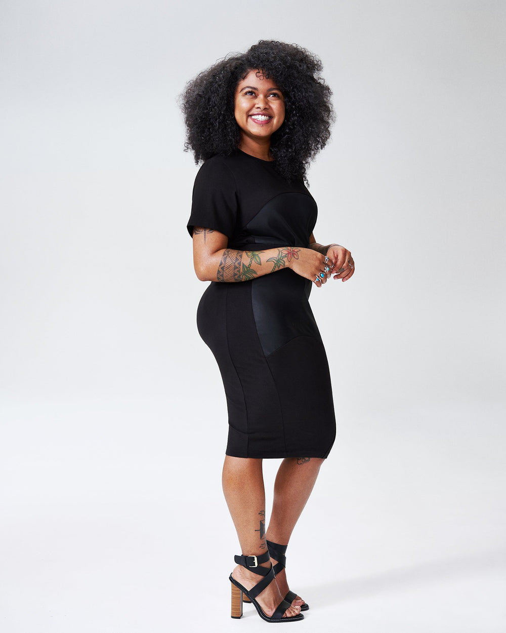 Petite Carver Panel Skirt - Black