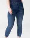 Seine High Rise Skinny Jeans 27 Inch - Distressed Blue Image Thumbnmail #3